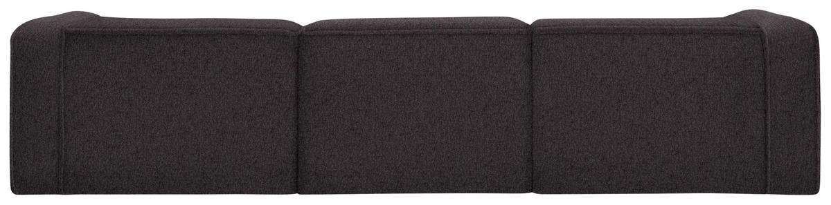 ECKSOFA in Webstoff Braun  - Schwarz/Braun, Design, Kunststoff/Textil (163/332cm) - Stylife