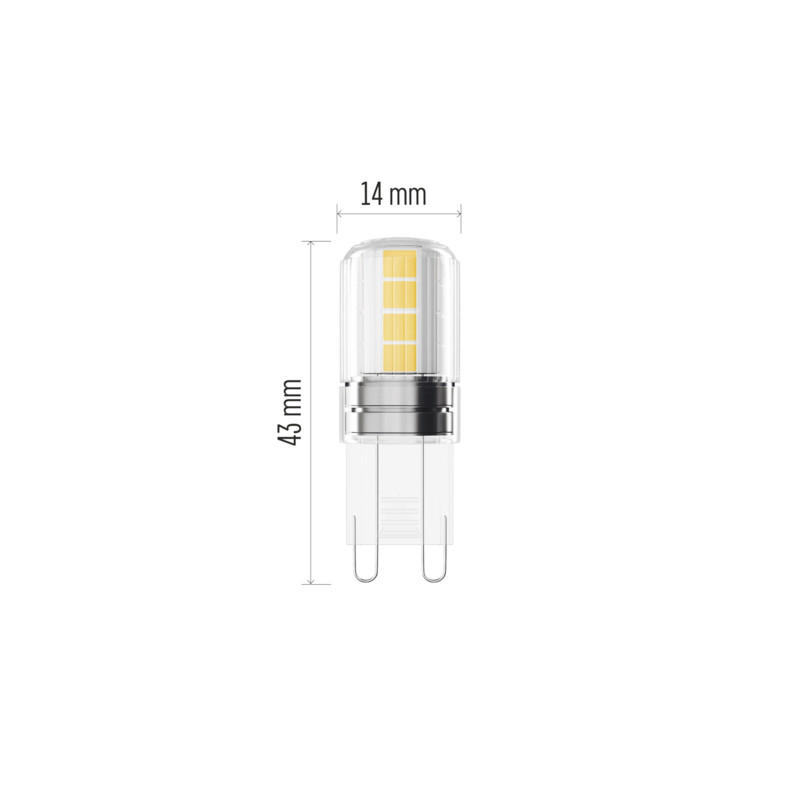 LED ŽIAROVKA G9 - žltá/biela, Basics, plast (4.3/1.4/1.4cm)