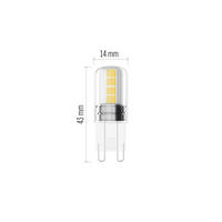 LED ŽIAROVKA G9 - žltá/biela, Basics, plast (4.3/1.4/1.4cm)