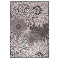 PREPROGA ZA ZUNANJO UPORABO  Floral     240/330 cm    tkano  siva, svetlo siva  - siva/svetlo siva, Trendi, umetna masa/tekstil (240/330cm)