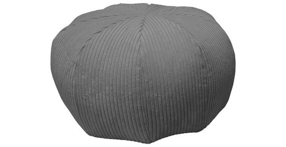 POUF Cord 60/30/60 cm  - Graphitfarben, Design, Textil (60/30/60cm) - Carryhome