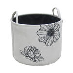 AUFBEWAHRUNGSKÖRBCHEN  31/23 cm    - Schwarz/Weiß, Basics, Kunststoff/Textil (31/23cm) - Ambia Home