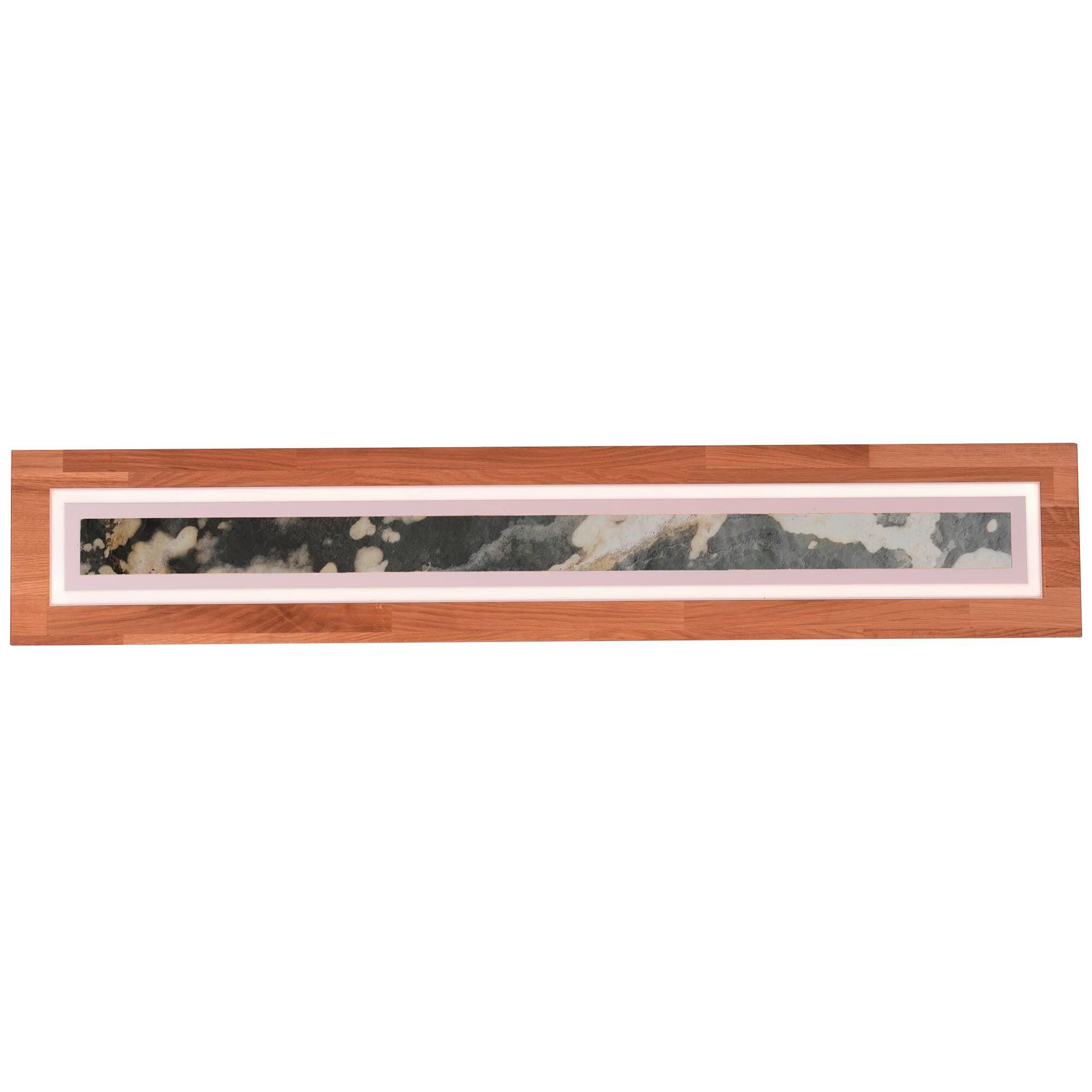 LED-DECKENLEUCHTE Schliersee 120/20/6 cm   - Eichefarben/Anthrazit, Natur, Holz/Stein (120/20/6cm) - Waldwelt