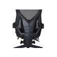 GAMINGSTUHL  in Lederlook, Netzbespannung Schwarz  - Schwarz, MODERN, Kunststoff/Textil (59/107-117/58cm) - Carryhome