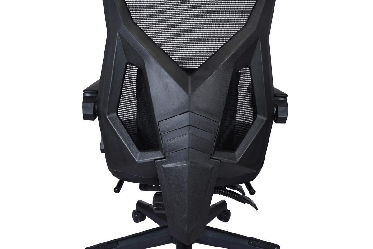 GAMINGSTUHL  in Lederlook, Netzbespannung Schwarz  - Schwarz, MODERN, Kunststoff/Textil (59/107-117/58cm) - Carryhome