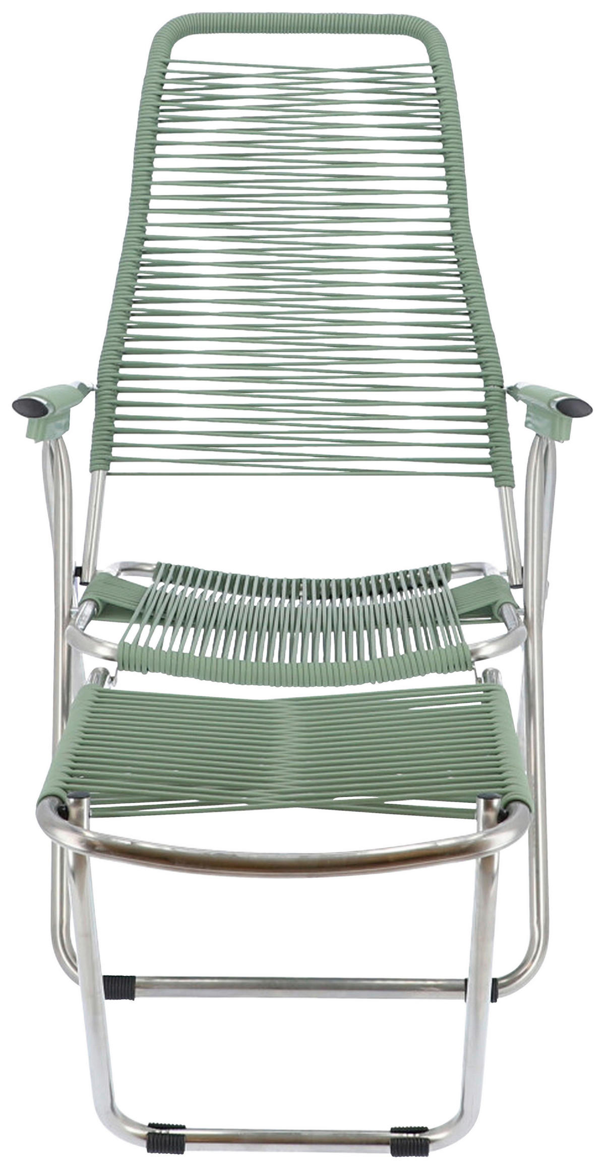 GARTEN-RELAXSESSEL 60/110/48 cm  - Edelstahlfarben/Salbeigrün, Design, Kunststoff/Metall (60/110/48cm) - Jan Kurtz