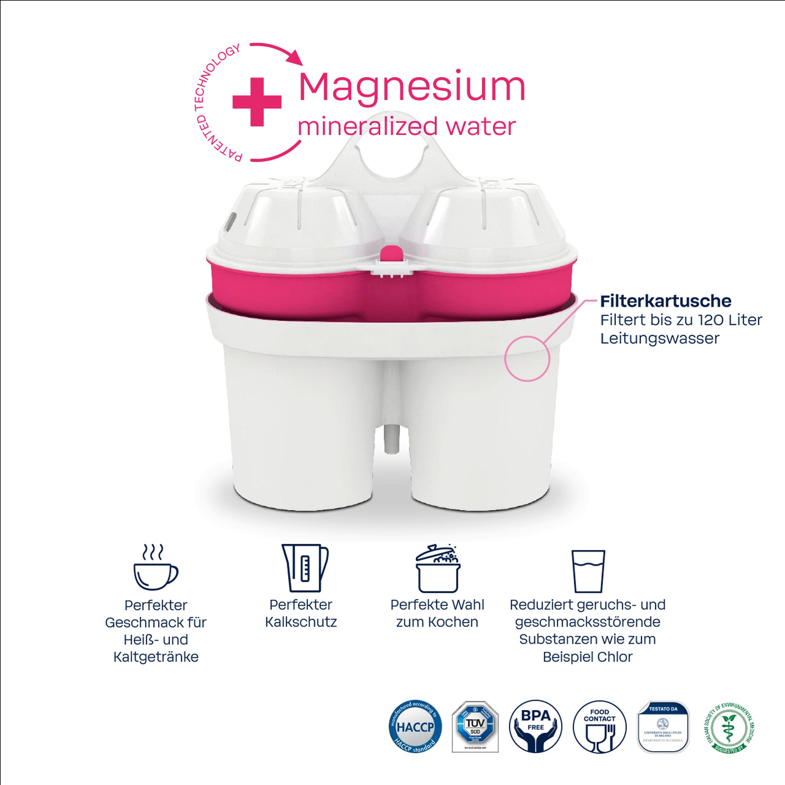 TISCHWASSERFILTER  AQUALIZER HOME  - Transparent/Weiß, Basics, Kunststoff (11,3/27,8/25,2cm) - BWT