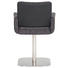 STUHL Flachgewebe, Lederlook Anthrazit, Edelstahlfarben, Schwarz - Edelstahlfarben/Anthrazit, Design, Textil/Metall (55/84/56cm) - Dieter Knoll