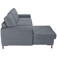 ECKSOFA Dunkelgrau Cord  - Dunkelgrau/Schwarz, KONVENTIONELL, Textil/Metall (150/240cm) - Carryhome
