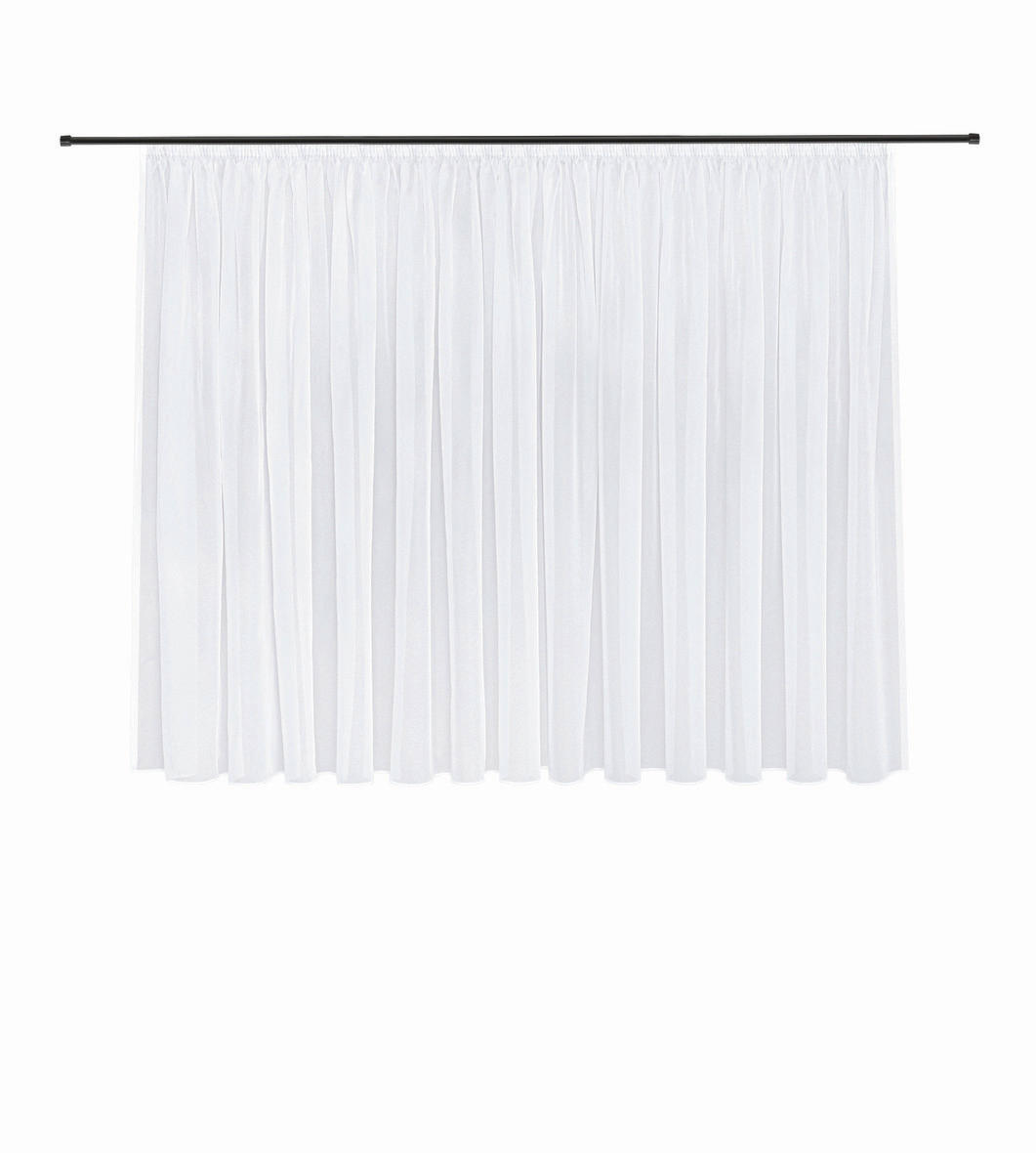 FERTIGSTORE  transparent  450/175 cm   - Weiß, Basics, Textil (450/175cm)