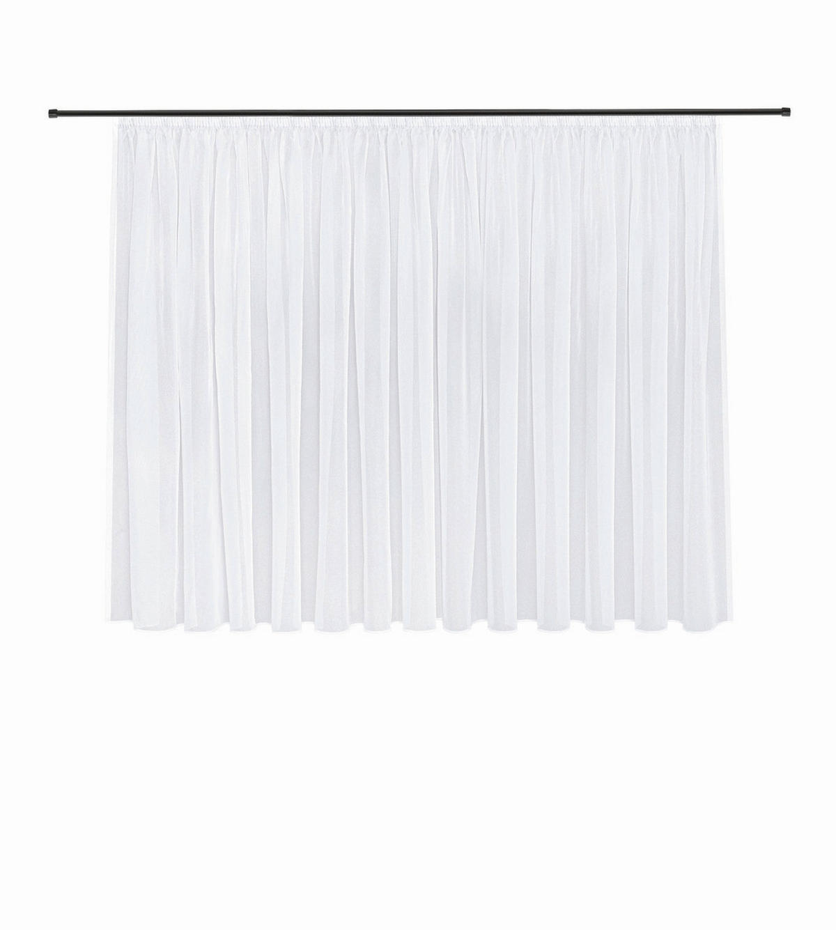 FERTIGSTORE  transparent  450/175 cm   - Weiß, Basics, Textil (450/175cm)