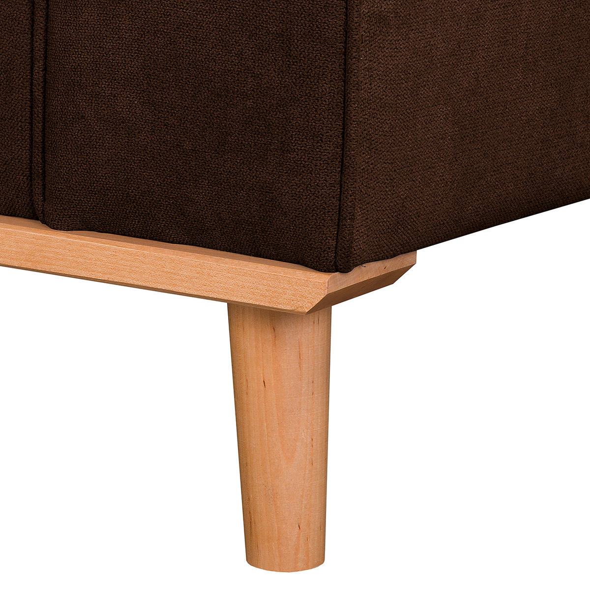 3-SITZER-SOFA in Mikrofaser Braun  - Wengefarben/Braun, Design, Holz/Textil (193/86/87cm) - Livetastic