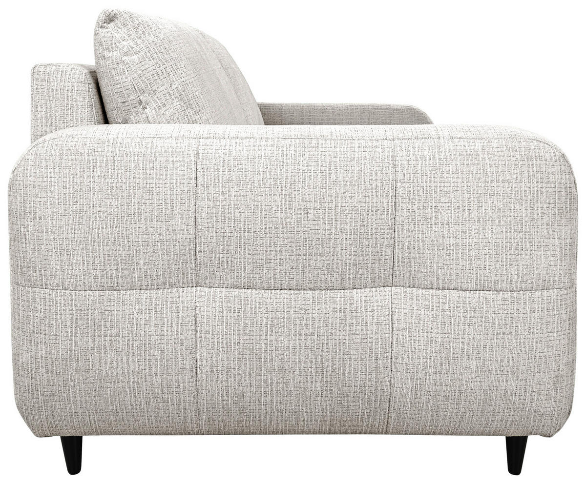 2-SITZER-SOFA Flachgewebe Hellgrau  - Hellgrau/Schwarz, MODERN, Holz/Textil (167/88/101cm) - Lomoco