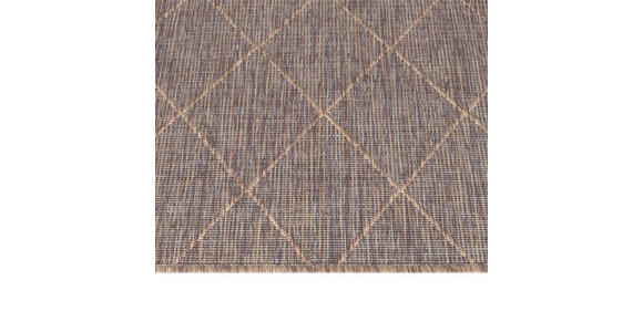In- und Outdoorteppich 80/150 cm Zagora Braun, Schwarz - Schwarz/Braun, Basics, Textil (80/150cm) - Novel