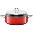 KOCHTOPF Edelstahl 5,9 L - Klar/Rot, Basics, Glas/Metall (28cm) - Silit KOCHTOPF Edelstahl 5,9 L - Klar/Rot, Basics, Glas/Metall (28cm) - Silit