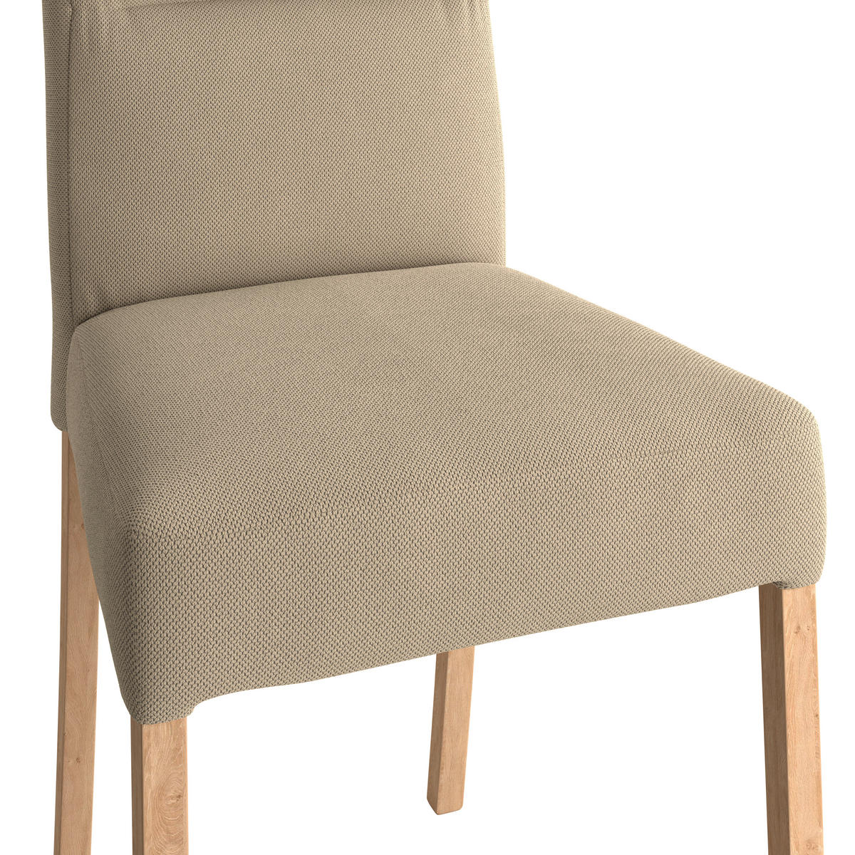 STUHL - Eichefarben/Beige, KONVENTIONELL, Holz/Textil (43/91/58cm) - Livetastic