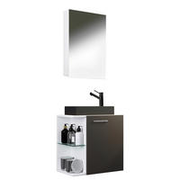 GÄSTEBAD 52 cm  - Anthrazit/Silberfarben, MODERN, Glas/Keramik (52cm) - MID.YOU