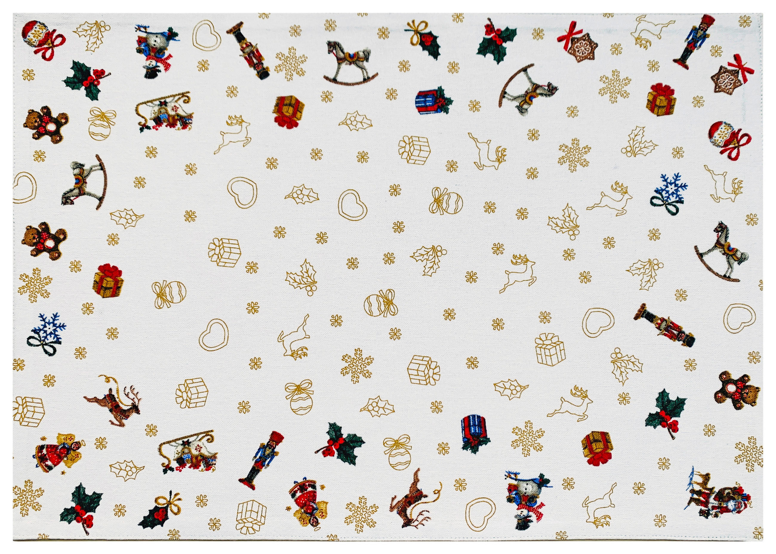 PROSTÍRÁNÍ, bavlna, 48/33 cm - bílá/vícebarevná, Konvenční, textil (48/33cm)