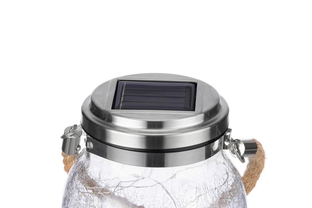 SOLÁRNÍ SVÍTIDLO, 12/14 cm - čiré, Basics, kov/sklo (12/14cm) - Ambia Garden