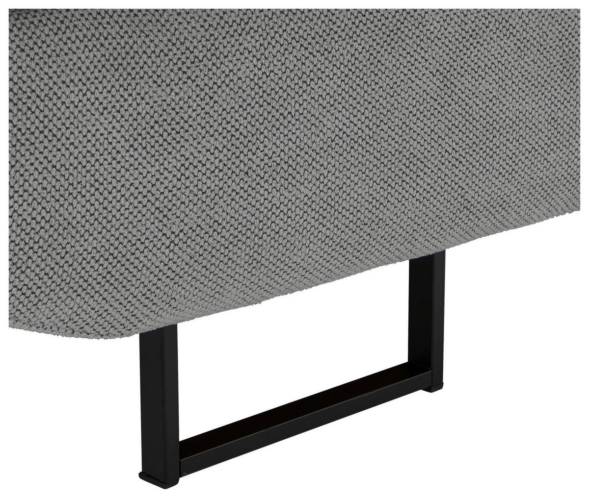 ECKSOFA in Webstoff Grau  - Schwarz/Grau, Design, Textil/Metall (235/280cm) - Hom`in