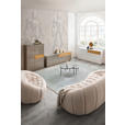 LOWBOARD Taupe, Eichefarben  207/69/42 cm  - Taupe/Eichefarben, Design, Glas/Holz (207/69/42cm) - Novel