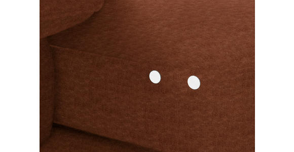 ECKSOFA in Velours Kupferfarben 180/310 cm - Schwarz/Kupferfarben, Design, Textil/Metall (180/310cm) - Dieter Knoll