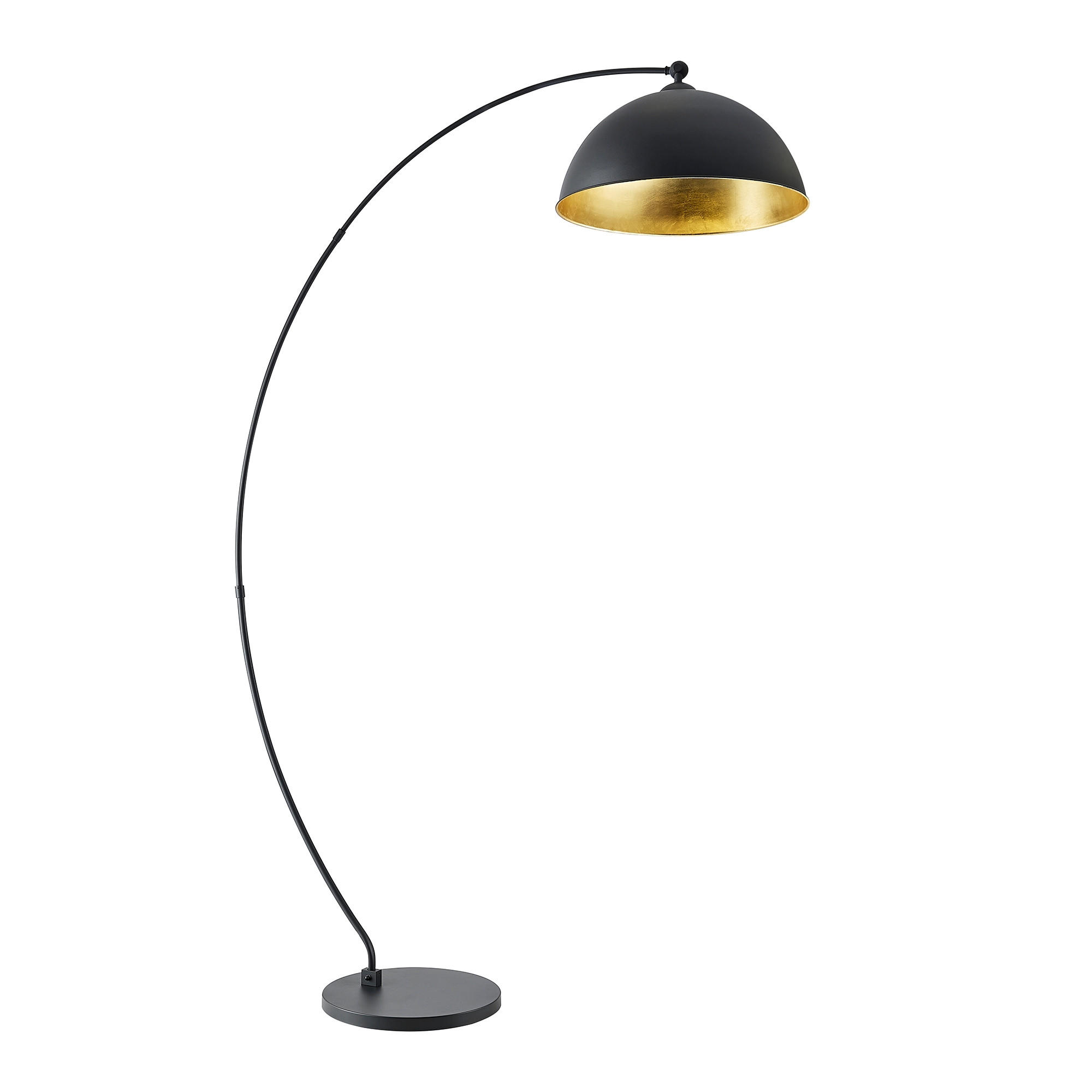 STEHLEUCHTE Aleyna 118/185 cm   - Goldfarben/Schwarz, Design, Metall (118/185cm) - Novel