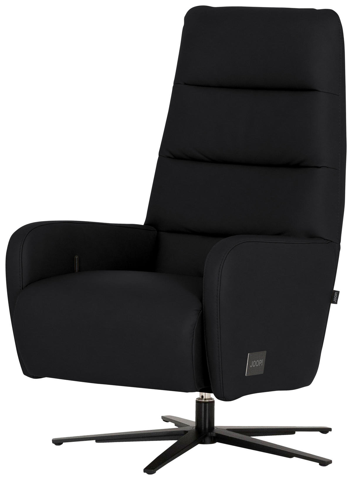 RELAXSESSEL Leder Schwarz  - Schwarz, Modern, Leder/Metall (66/110/83cm) - Joop!