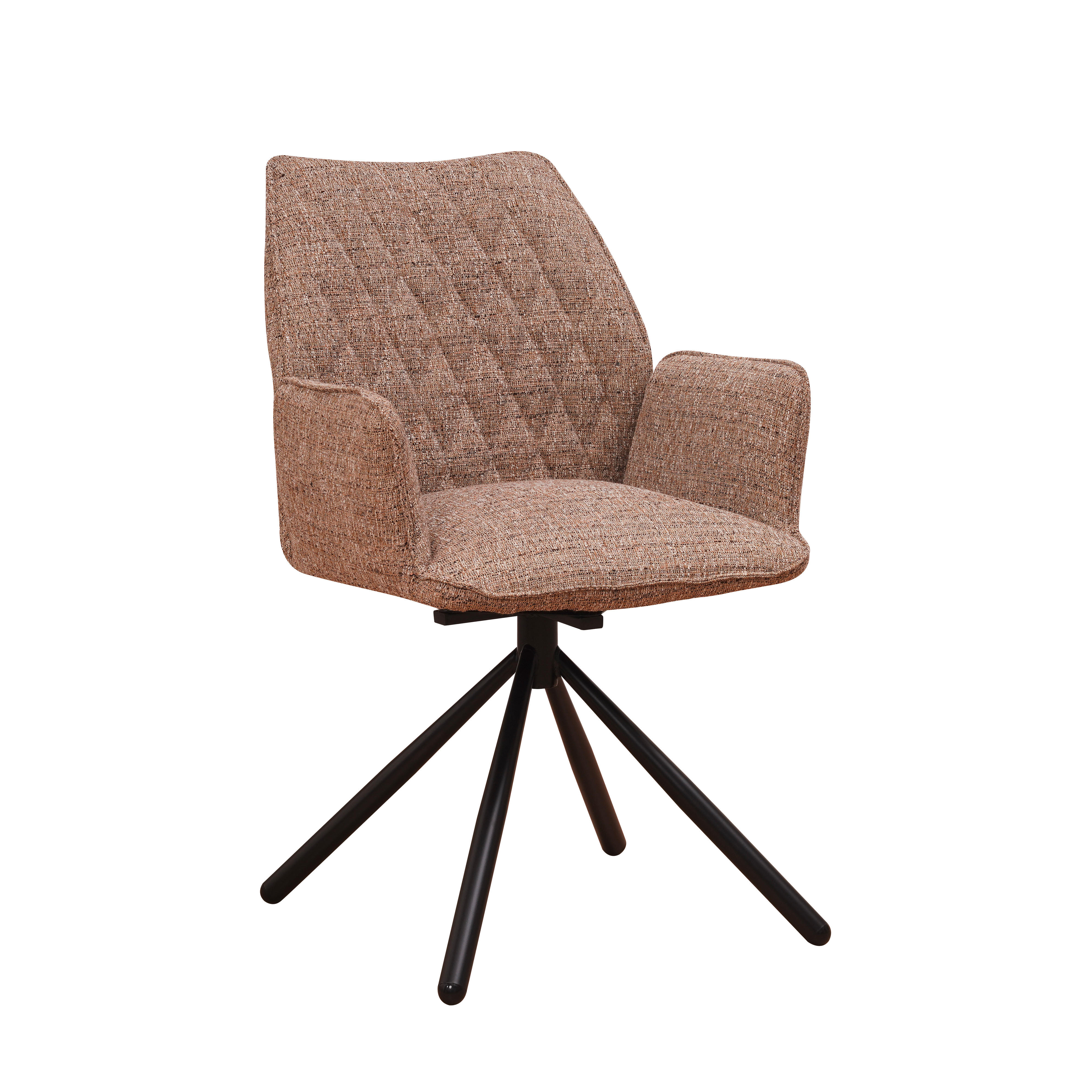 SADA STOLIČIEK S PODRÚČKAMI 2 kus - čierna/béžová, Modern, kov/textil (57,5/92/52cm) - MID.YOU