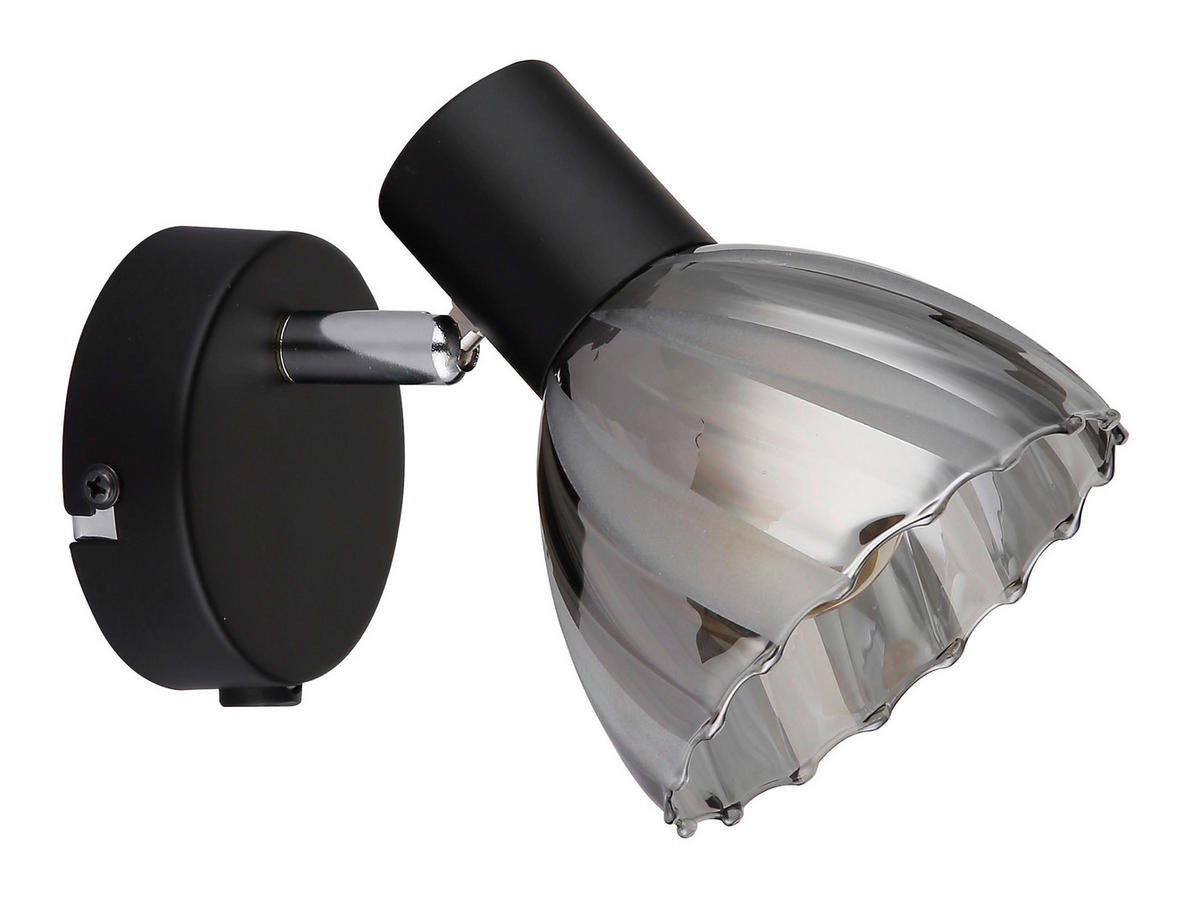 SPOTLIGHT ZACHERY 10/12,5 cm   - grå/svart, Klassisk, metall/glas (10/12,5cm) - Globo