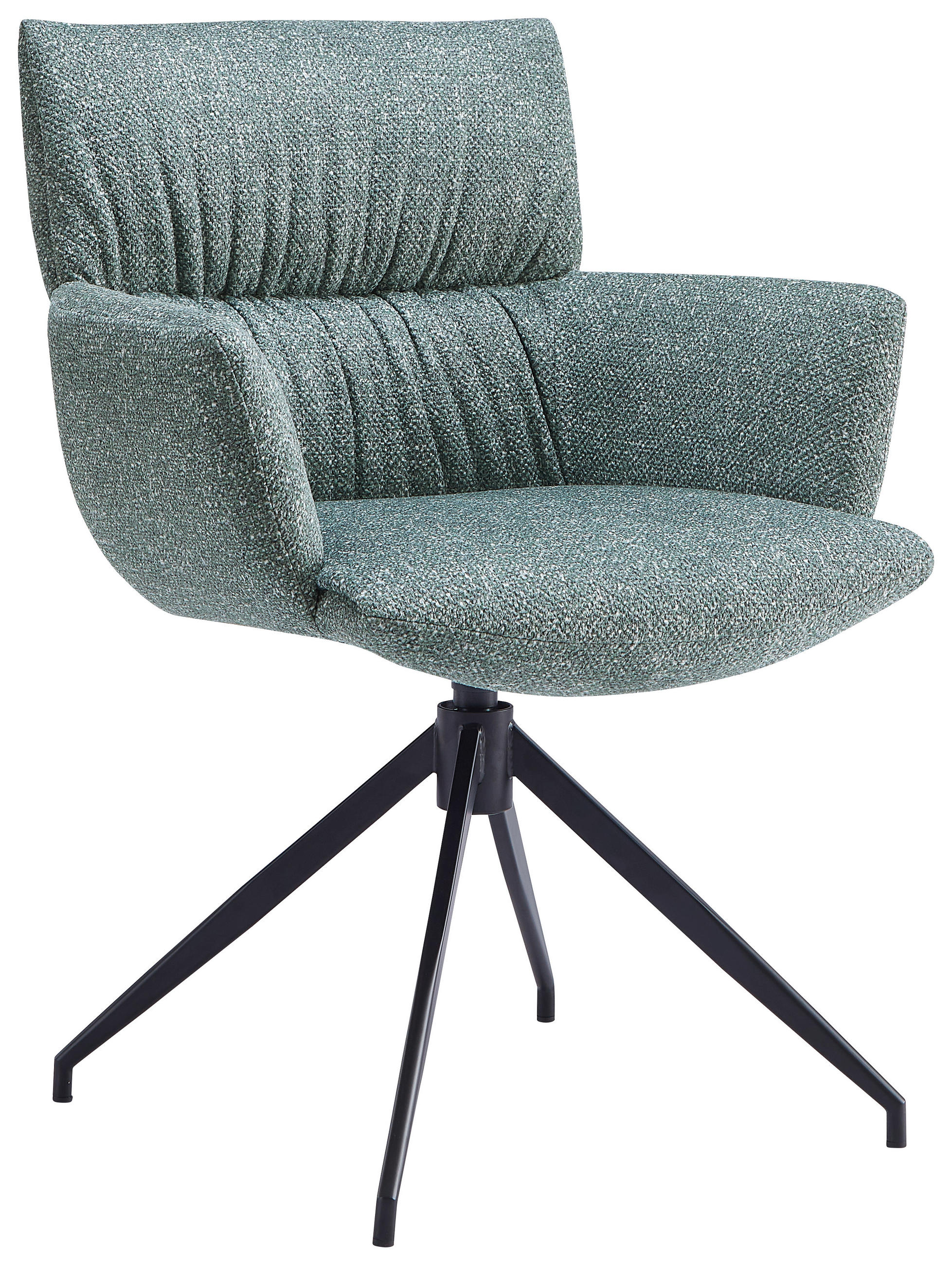 Dieter Knoll ŽIDLE S PODRUČKAMI, železo, vzhled lnu, olivově zelená