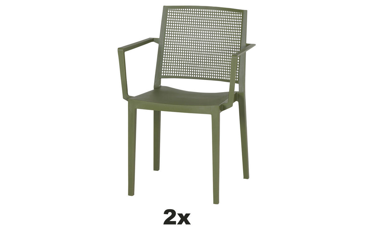 STAPELSTUHL Grün  - Grün, Basics, Kunststoff (46/80/56cm) - Siena Garden