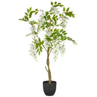 KUNSTPFLANZE 100 cm  - Schwarz/Weiß, Basics, Kunststoff (100cm) - P & B