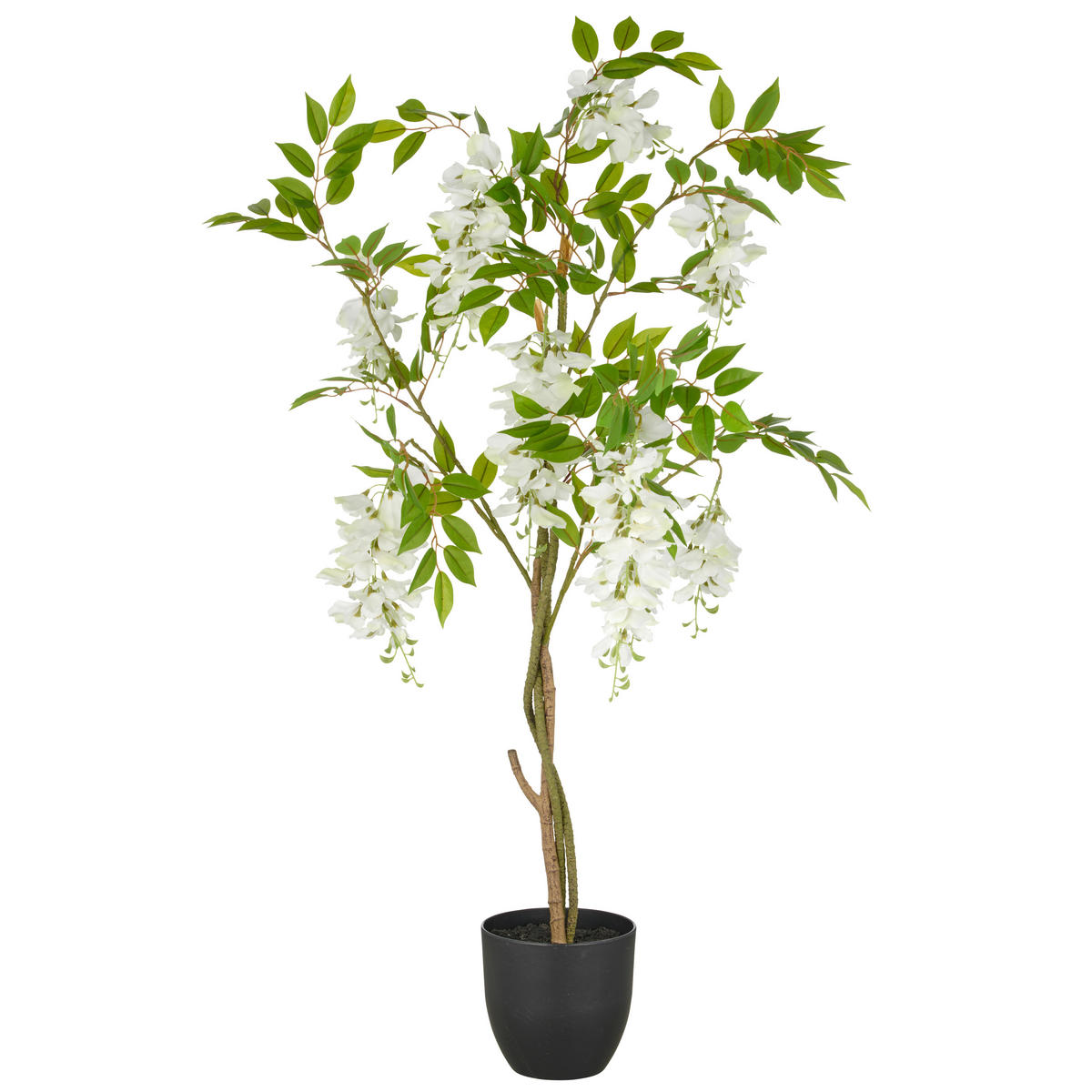 KUNSTPFLANZE 100 cm  - Schwarz/Weiß, Basics, Kunststoff (100cm) - P & B