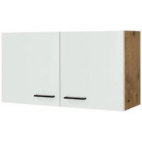 KÜCHENOBERSCHRANK 100/54,8/32 cm  in Eichefarben, Magnolie  - Eichefarben/Magnolie, KONVENTIONELL, Holzwerkstoff/Metall (100/54,8/32cm) - FlexWell