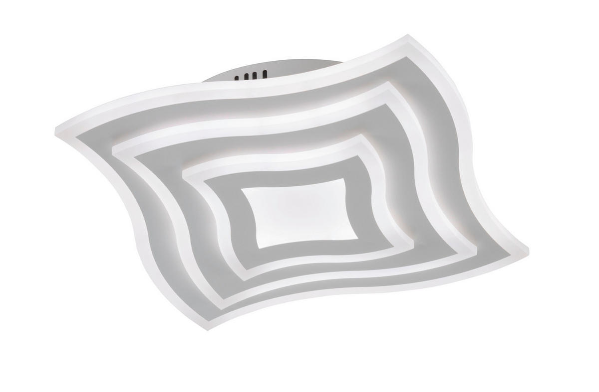 LED-DECKENLEUCHTE Gorden 43/43/6 cm   - Weiß, Trend, Kunststoff/Metall (43/43/6cm) - Fischer & Honsel