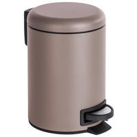 TRETEIMER Leman 3 L  - Taupe/Schwarz, Basics, Kunststoff/Metall (17/25cm) - Wenko