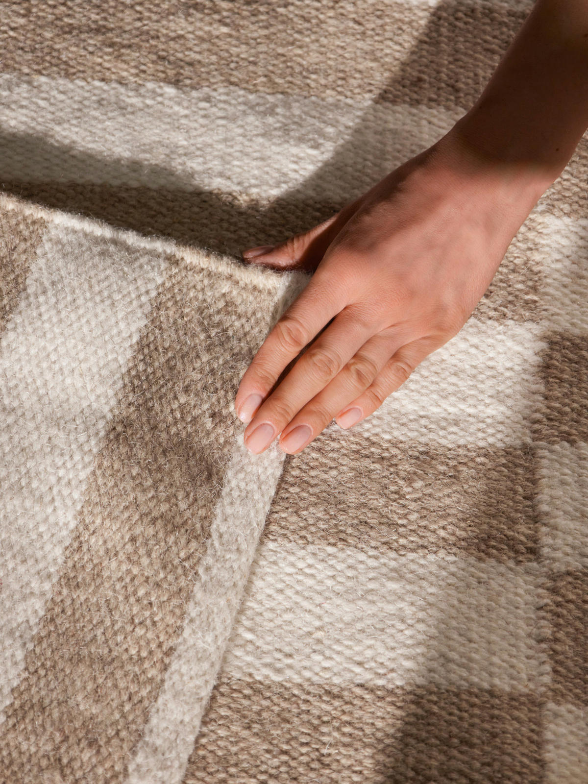 HANDWEBTEPPICH 200/300 cm Vika Weiß, Beige rechteckig  - Beige/Weiß, Basics, Textil (200/300cm) - Hanse Home