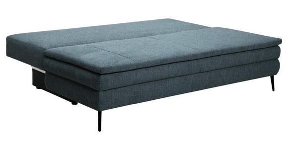 SCHLAFSOFA in Webstoff Blau  - Blau/Schwarz, Design, Kunststoff/Textil (200/90/100cm) - Venda