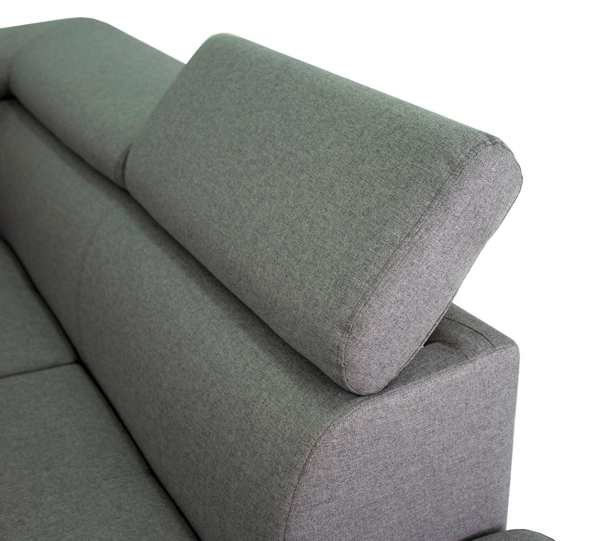 ECKSOFA in Webstoff Hellgrau  - Silberfarben/Hellgrau, Design, Textil/Metall (257/226cm) - Xora