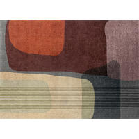 COVOR CU ȚESĂTURĂ PLATĂ Arcadia  - multicolor, Design, plastic/textil (170/240cm) - wash+dry
