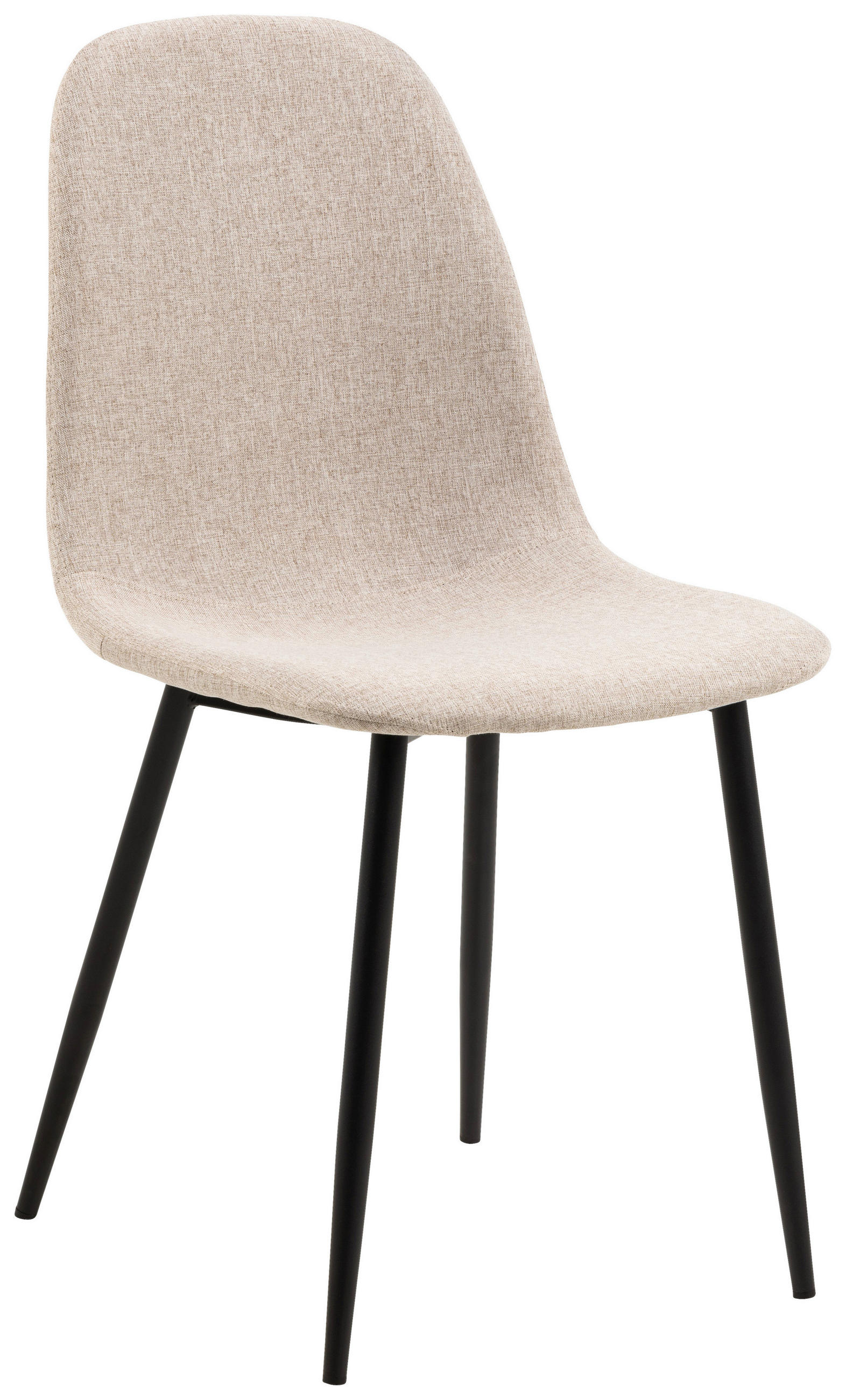 STUHL  Stoffauswahl Webstoff  Schwarz, Beige  - Beige/Schwarz, Trend, Textil/Metall (44/86/54cm)
