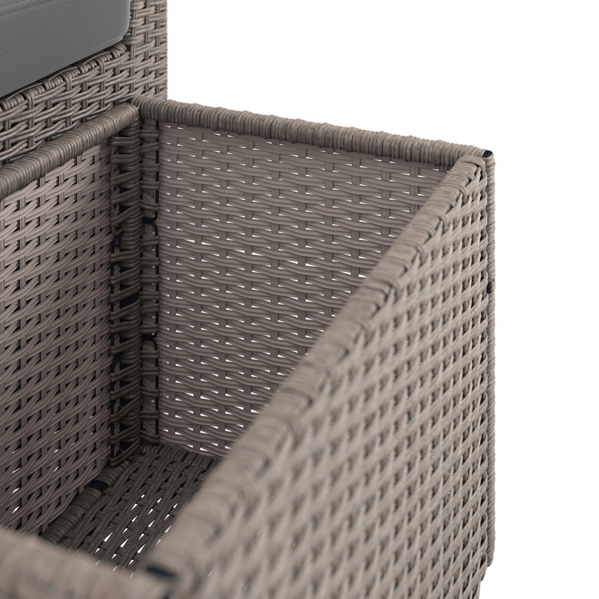 TERASOVÁ SEDACÍ SOUPRAVA dřevo, kov, plast, textil - šedá/hnědá, Moderní, kov/dřevo (113/72/62,5cm) - Ambia Garden