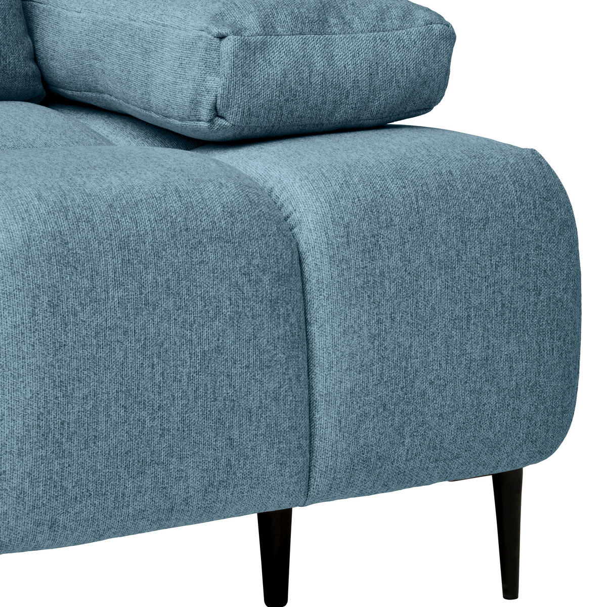 ZOFA S POSTELJNO FUNKCIJO,  modra tekstil  - modra/črna, Moderno, kovina/tekstil (204/90/95cm) - MID.YOU