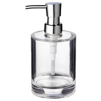 DÁVKOVAČ MÝDLA barvy chromu, průhledné - průhledné/barvy chromu, Basics, plast (8,3/15,8/8,3cm) - Sadena