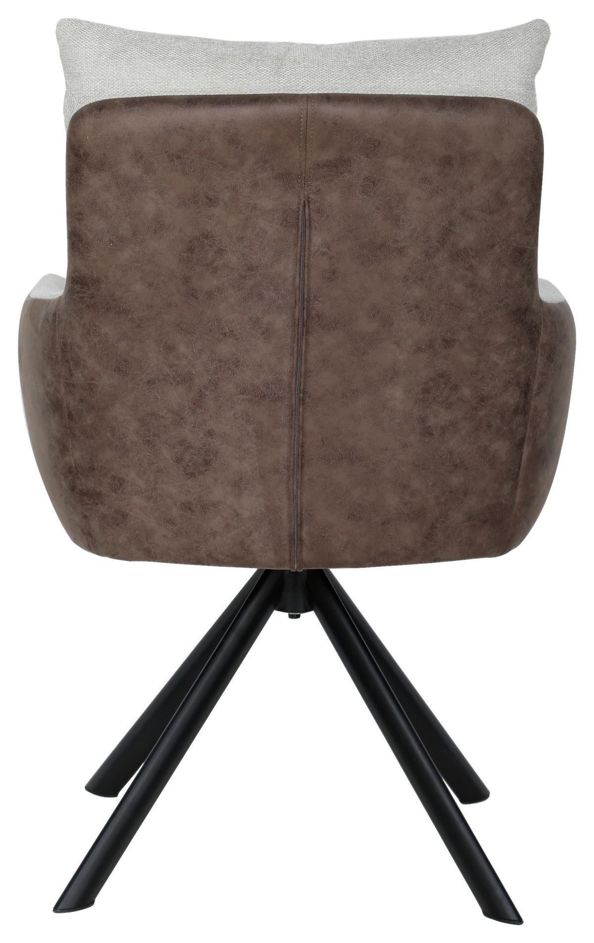 NASLANJAČ, kovina, tekstil naravne barve, črna  - črna/naravne barve, Design, kovina/tekstil (59/91/66cm) - Hom`in