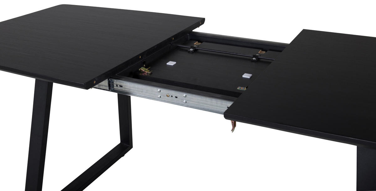 ESSTISCH furniert rechteckig Schwarz  - Schwarz, Design, Holz/Holzwerkstoff (160-200/85/75cm) - Livetastic