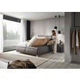 POLSTERBETT Matratze, Lattenrost, Bettkasten 180/200 cm  in Grau  - Chromfarben/Birkefarben, KONVENTIONELL, Holz/Textil (180/200cm) - Dieter Knoll