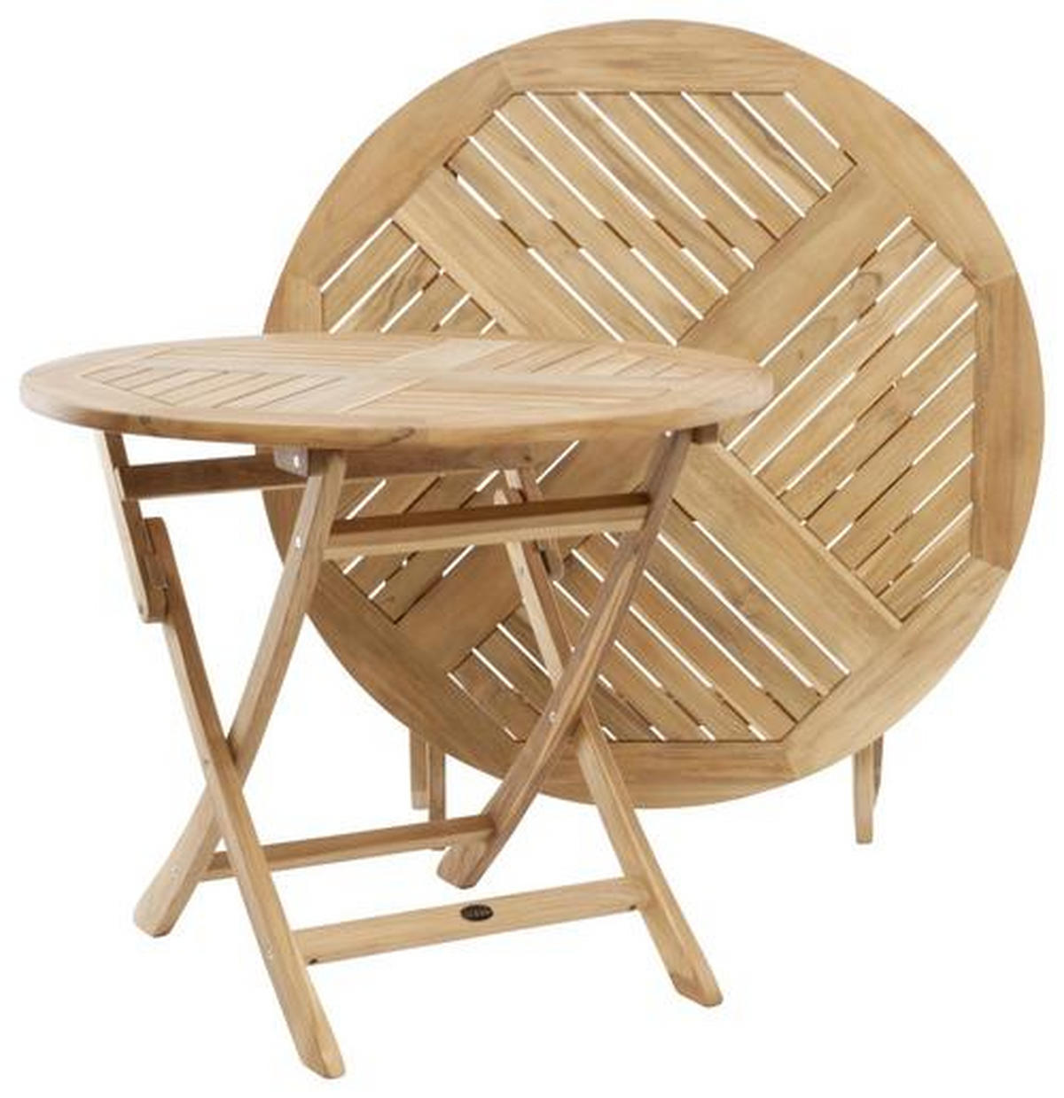 GARTENTISCH 90/90/74 cm Holz rund  - Naturfarben, KONVENTIONELL, Holz (90/90/74cm) - Zebra 