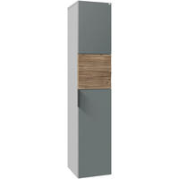HOCHSCHRANK 32/160/35 cm  - Wildeiche/Schwarz, LIFESTYLE, Glas/Holz (32/160/35cm) - Voglauer